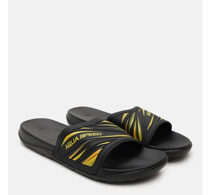 Шльопанці Aqua Speed IDAHO 6822 чорний, жовтий 45 розмір 514-18 45
