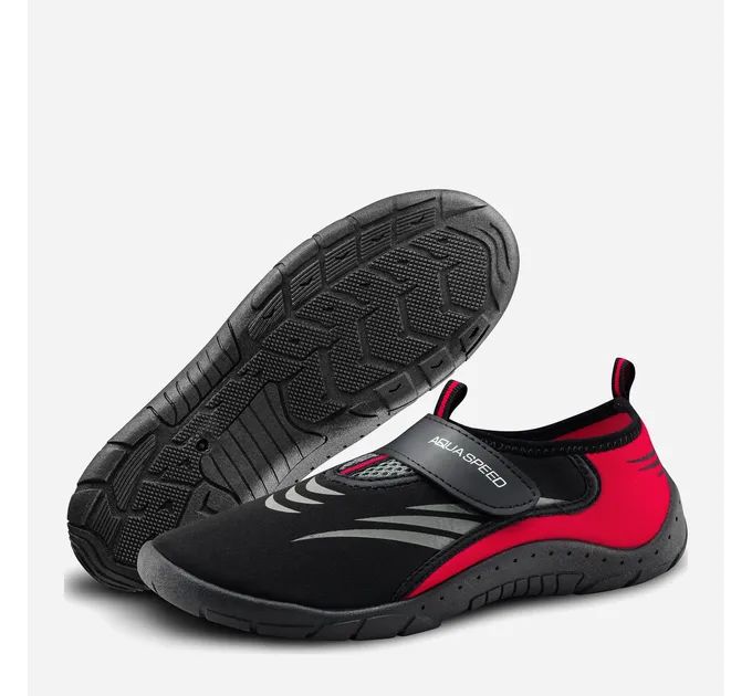 Аквашузи Aqua Speed AQUA SHOE MODEL 27D 7628 чорний, сірий, червоний 44 розмір 642-27D 44