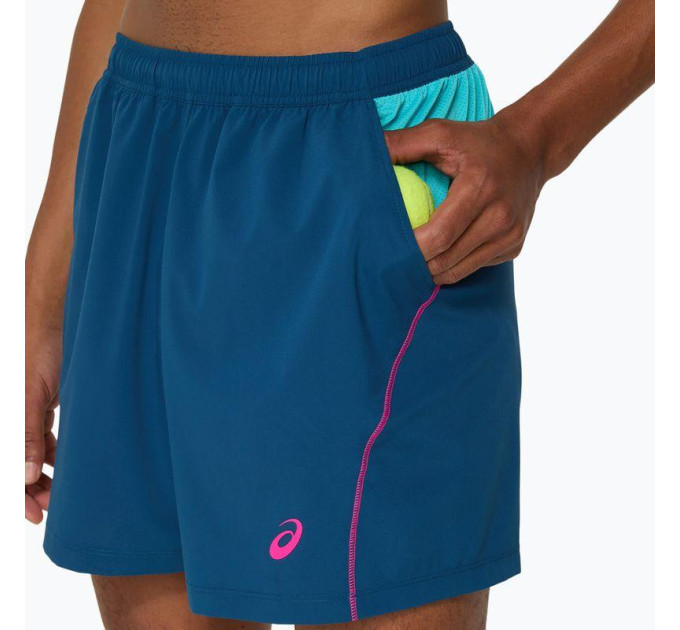 Чоловічі Шорти Asics PADEL COURT 7IN SHORT Синій XL (2041A350-401 XL)