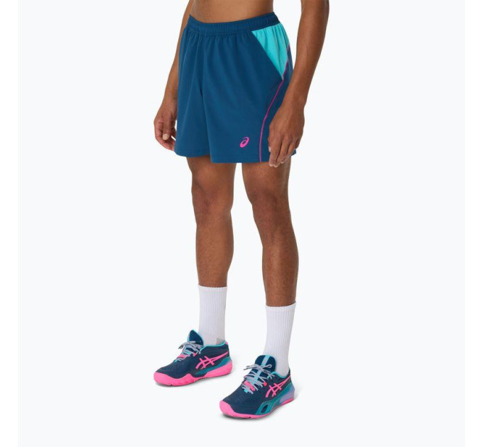 Чоловічі Шорти Asics PADEL COURT 7IN SHORT Синій XL (2041A350-401 XL)