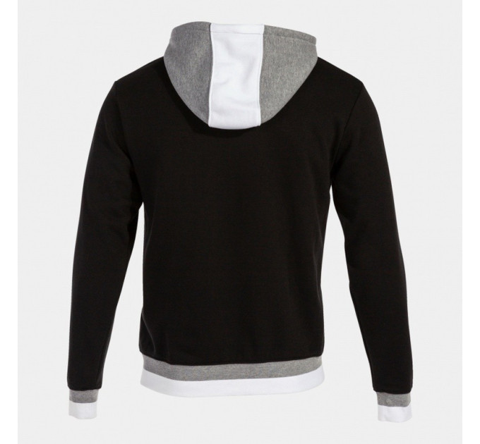 Чоловіча спортивна кофта Joma CONFORT II ZIP-UP HOODIE чорний,сірий M 101963.111 M