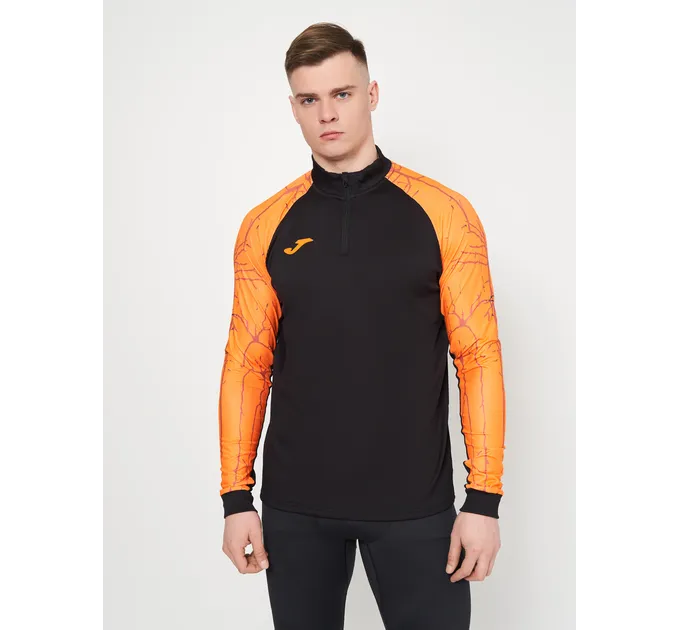 Чоловіча спортивна кофта Joma Elite IX Чорний Помаранчевий L (102756.108)