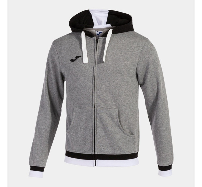 Чоловіча спортивна кофта Joma CONFORT II ZIP-UP HOODIE MELANGE сірий,чорний S 101963.281 S