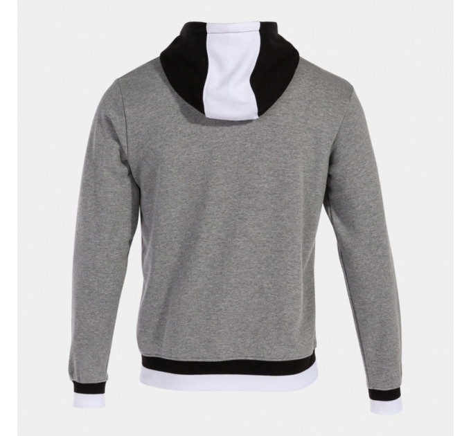 Чоловіча спортивна кофта Joma CONFORT II ZIP-UP HOODIE MELANGE сірий,чорний S 101963.281 S