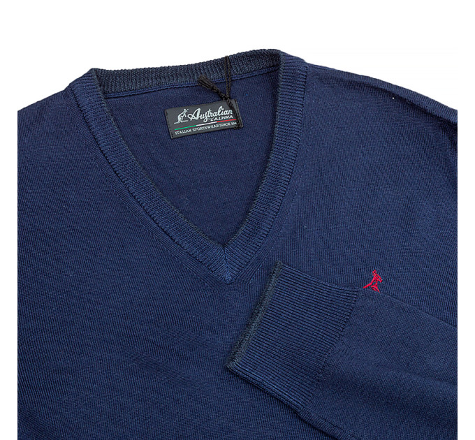 Чоловіча Кофта AUSTRALIAN Sweater Merinos V Neck Синій L (LSUMA0009-402 L)