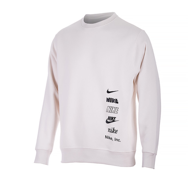 Чоловічий Світшот Nike M NK CLUB + BB CREW MLOGO Бежевий XL (DX0781-030)