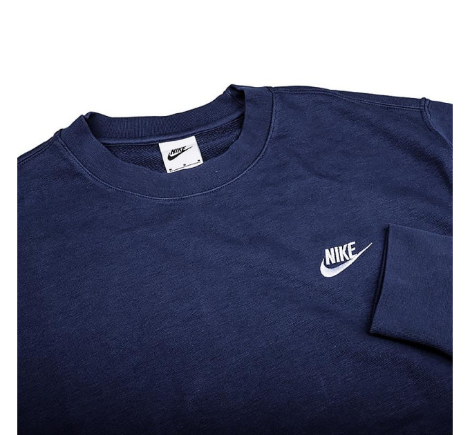 Чоловічий Світшот Nike M NSW CLUB CRW FT Синій L (7dBV2666-410 L)