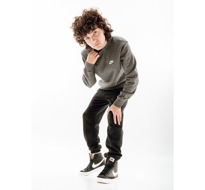 Чоловічий Світшот Nike CLUB CRW BB Сірий 2XL (7dBV2662-071 2XL)