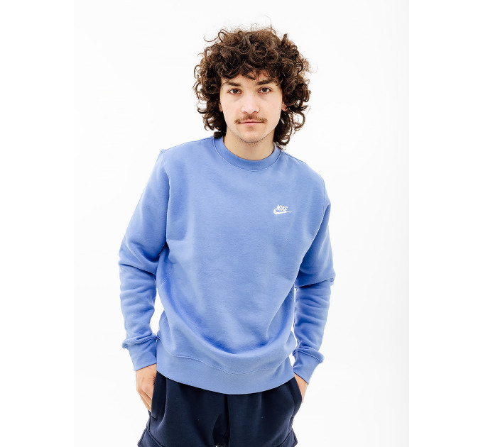 Чоловічий Світшот Nike CLUB CR BB Блакитний M (7dBV2662-450 M)