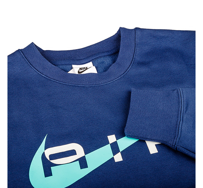 Чоловічий Світшот Nike S AIR CRE FLC BB Синій XL (7dFN7692-410 XL)