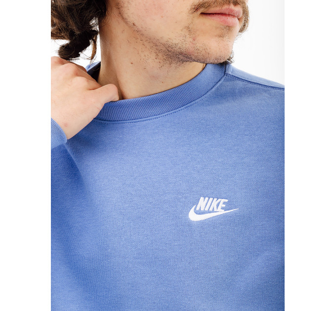 Чоловічий Світшот Nike CLUB CR BB Блакитний S (7dBV2662-450 S)