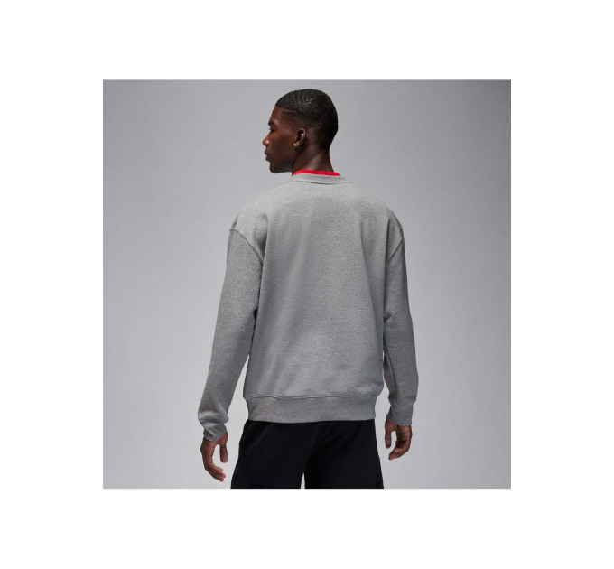 Чоловічий Світшот Jordan M ESS STMT FLC CREW Сірий M (7dFB6932-091 M)