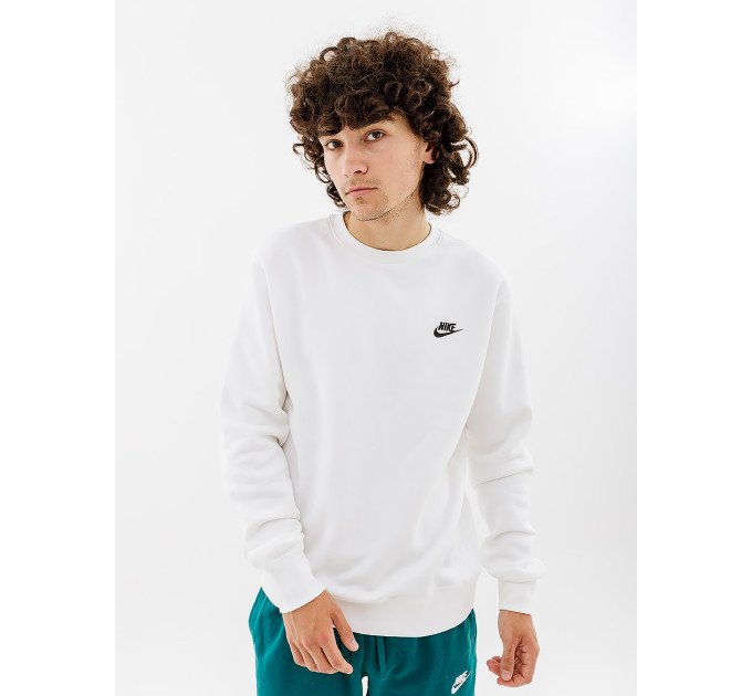 Чоловічий Світшот Nike CLUB CRW BB Білий XL (7dBV2662-100 XL)