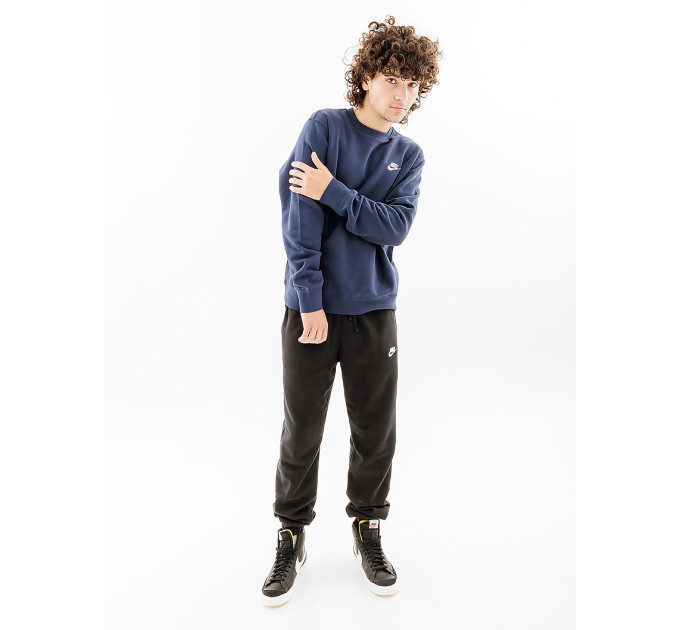 Чоловічий Світшот Nike CLUB CRW BB Синій 2XL (7dBV2662-410 2XL)
