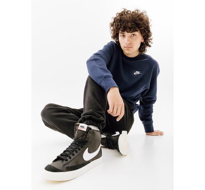 Чоловічий Світшот Nike CLUB CRW BB Синій 2XL (7dBV2662-410 2XL)