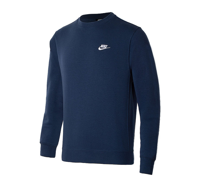 Чоловічий Світшот Nike CLUB CRW BB Синій Білий XL (7dBV2662-410 XL)