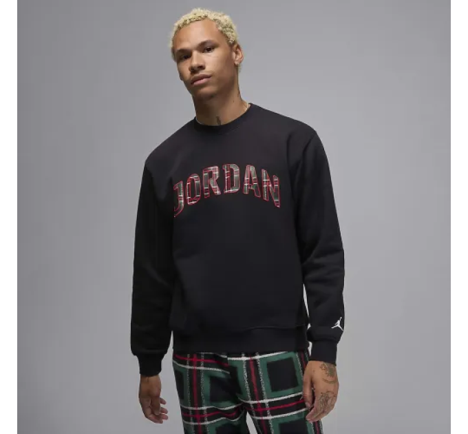 Чоловічий Світшот Nike M J ESS HLDY FLC CREW Чорний S (7dFV7460-010 S)