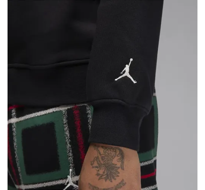 Чоловічий Світшот Nike M J ESS HLDY FLC CREW Чорний S (7dFV7460-010 S)