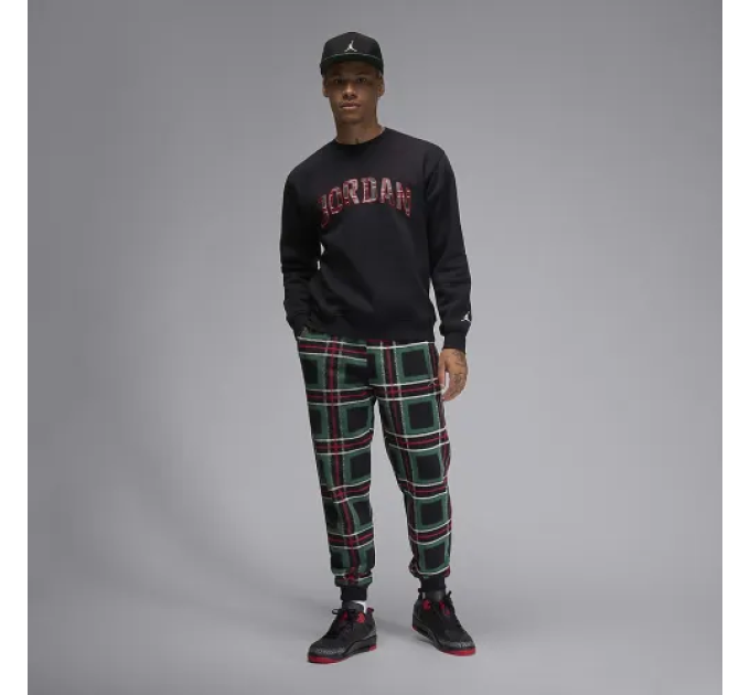 Чоловічий Світшот Nike M J ESS HLDY FLC CREW Чорний S (7dFV7460-010 S)