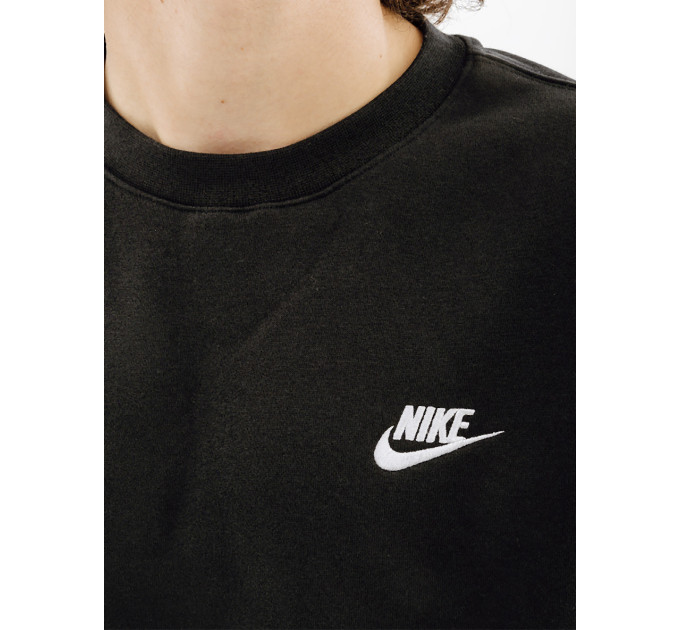 Чоловічий Світшот Nike NSW CLUB CRW BB Чорний M (BV2662-010)