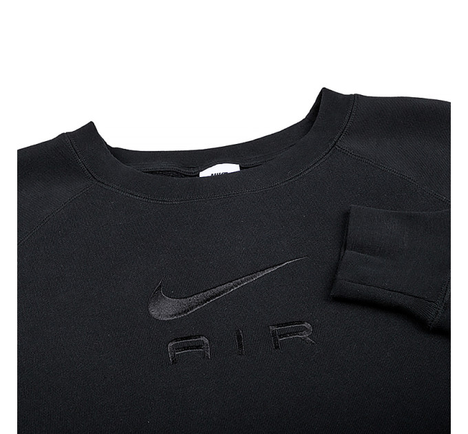 Чоловічий Світшот Nike AIR FT CREW Чорний S (DV9829-010)