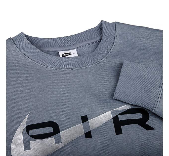 Чоловічий Світшот Nike S AIR CRE FLC BB Сірий XL (7dFN7692-065 XL)