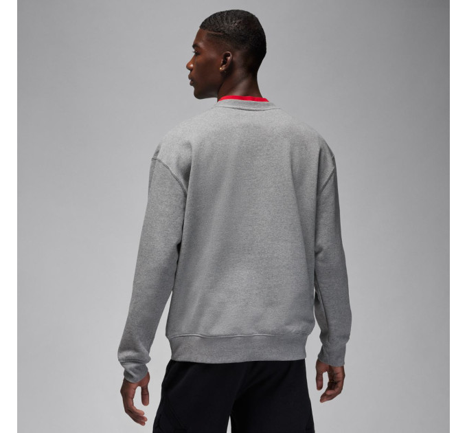 Чоловічий Світшот Jordan M ESS STMT FLC CREW Сірий S (7dFB6932-091 S)