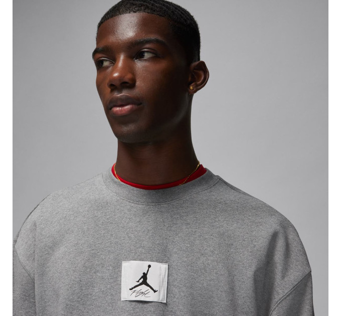 Чоловічий Світшот Jordan M ESS STMT FLC CREW Сірий S (7dFB6932-091 S)