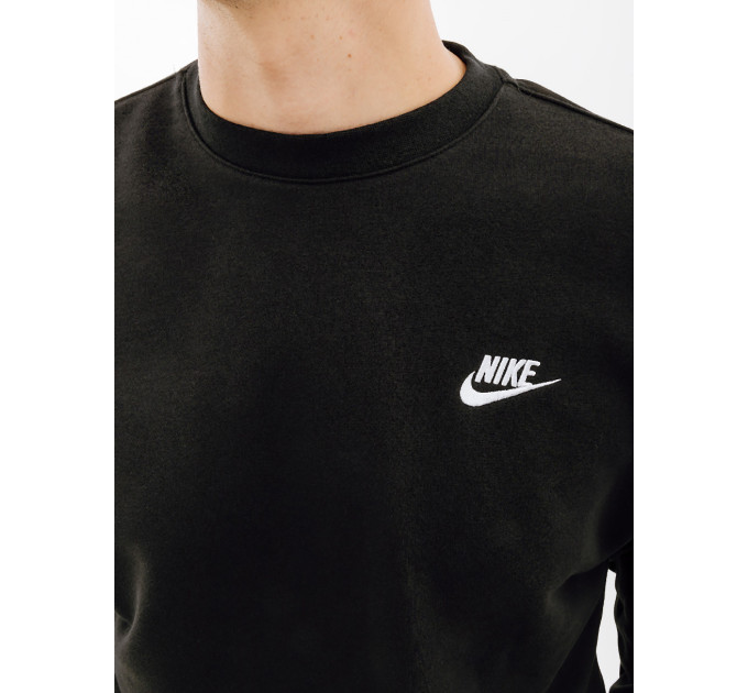 Чоловічий Світшот Nike M NSW CLUB CRW FT Чорний L (7dBV2666-010 L)