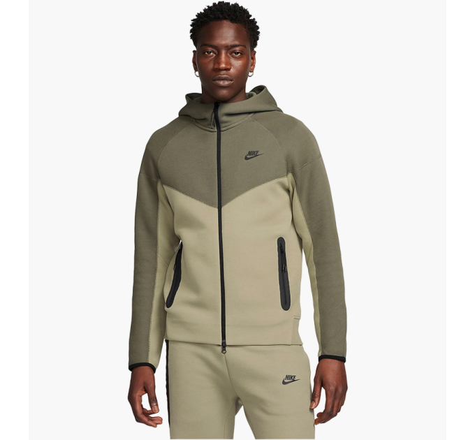 Чоловіча Толстовка Nike M NK TCH FLC FZ WR HOODIE Оливковий L (7dFB7921-276 L)