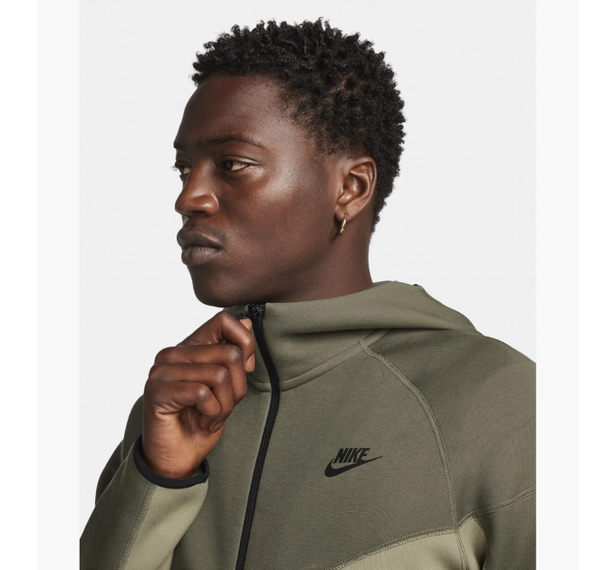 Чоловіча Толстовка Nike M NK TCH FLC FZ WR HOODIE Оливковий L (7dFB7921-276 L)