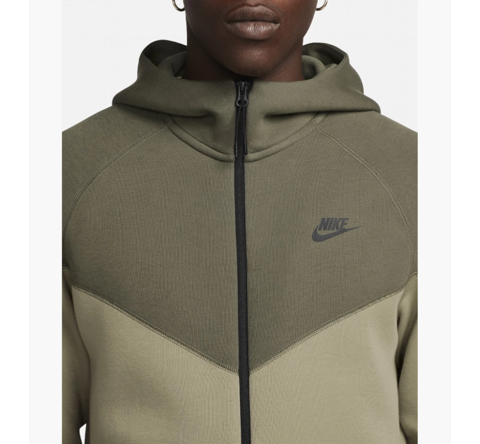 Чоловіча Толстовка Nike M NK TCH FLC FZ WR HOODIE Оливковий L (7dFB7921-276 L)