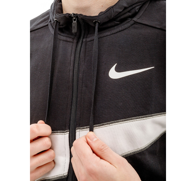 Чоловіча Толстовка Nike DF FLC HD FZ ENERG Чорний 2XL (7dFB8575-010 2XL)