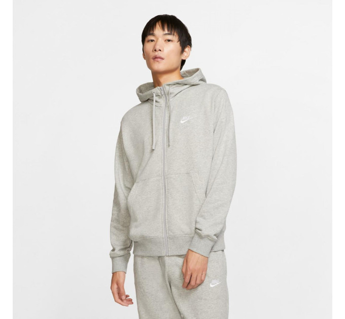 Чоловіча Толстовка Nike M NSW CLUB HOODIE FZ FT Сірий XXL (7dBV2648-063 XXL) Чоловіча Толстовка Nike M NSW CLUB HOODIE FZ FT Сірий XXL (7dBV2648-063 XXL)