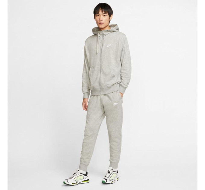 Чоловіча Толстовка Nike M NSW CLUB HOODIE FZ FT Сірий XXL (7dBV2648-063 XXL)