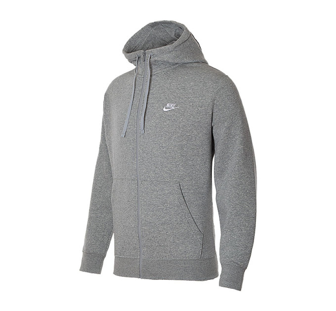 Чоловіча Толстовка Nike CLUB HOODIE FZ BB Сірий L (BV2645-063)