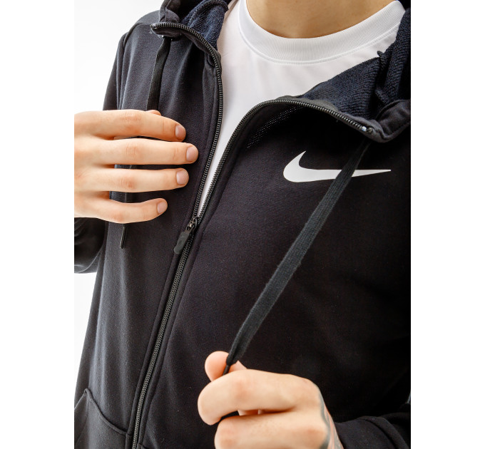 Чоловіча Толстовка Nike M NK DRY HOODIE FZ FLEECE Чорний XL (7dCJ4317-010 XL)