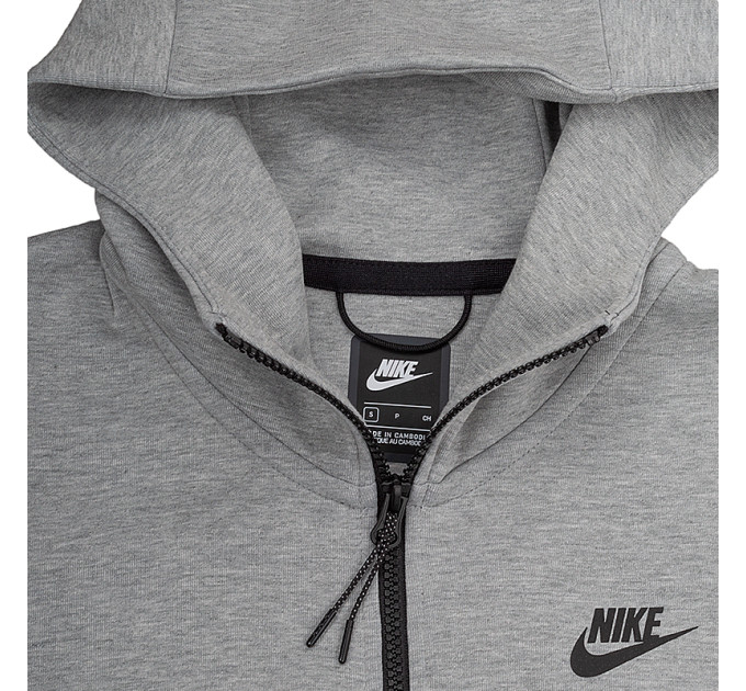 Чоловіча Толстовка Nike M NSW TCH FLC HOODIE FZ WR Сірий 2XL (CU4489-063 2XL)