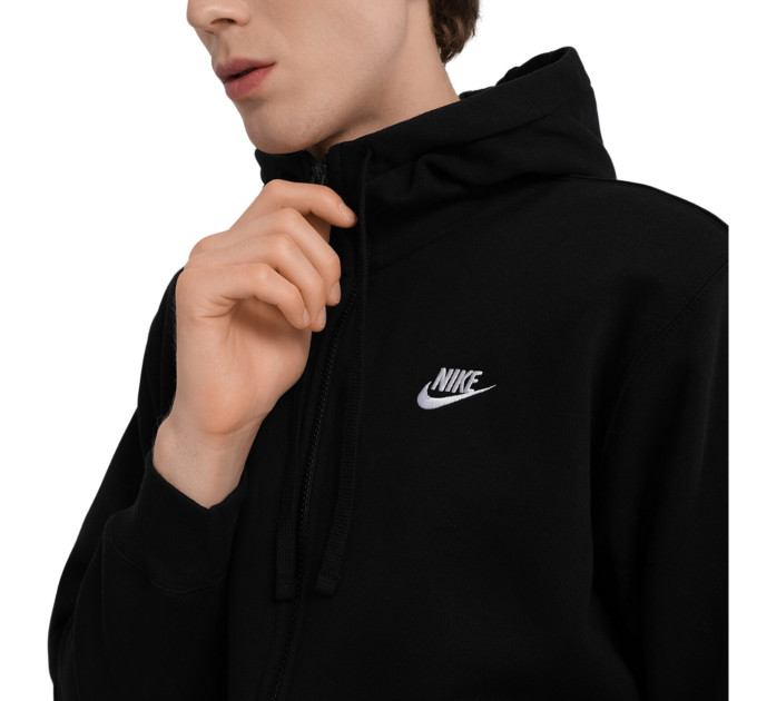 Чоловіча Толстовка Nike M NSW CLUB HOODIE FZ BB Чорний XL (BV2645-010 XL)