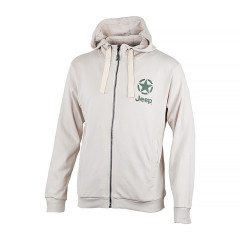 Чоловіча Толстовка JEEP HOODED SWEATSHIRT FULL ZIP STAR&JEEP Сірий M (O102572-J868 M)