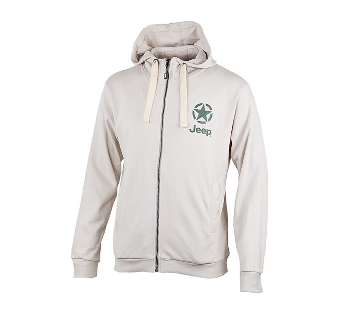 Чоловіча Толстовка JEEP HOODED SWEATSHIRT FULL ZIP STAR&JEEP Сірий M (O102572-J868 M)