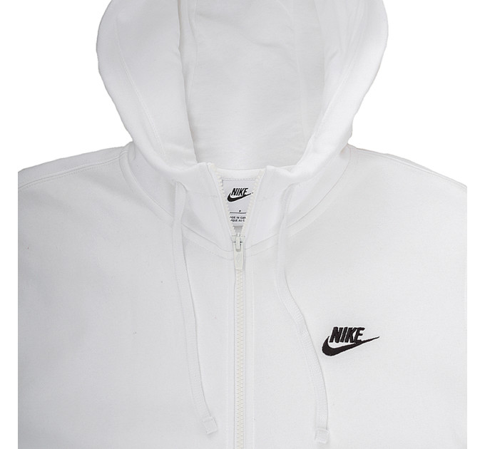 Чоловіча Толстовка Nike M NSW CLUB HOODIE FZ BB Білий L (7dBV2645-100 L)