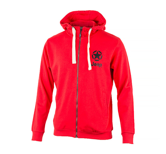 Чоловіча Толстовка JEEP HOODED SWEATSHIRT FULL ZIP STAR&JEEP Червоний L (O102572-R699 L)