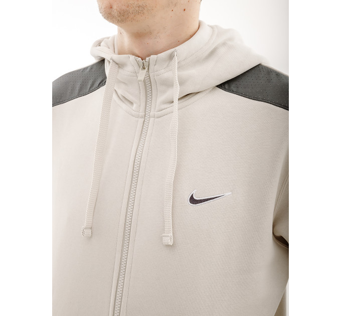 Чоловіча Толстовка Nike SP FLC FZ HOODIE BB Бежевий 2XL (7dFQ8819-072 2XL)