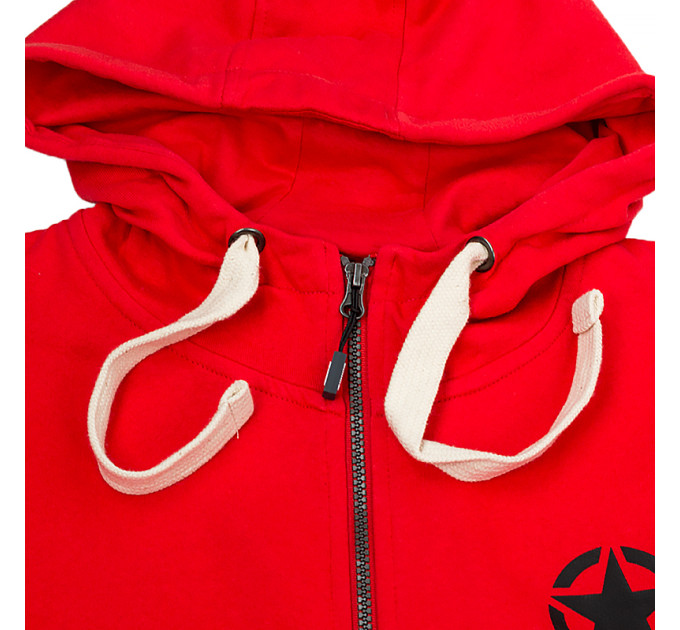 Чоловіча Толстовка JEEP HOODED SWEATSHIRT FULL ZIP STAR&JEEP Червоний M (O102572-R699 M)