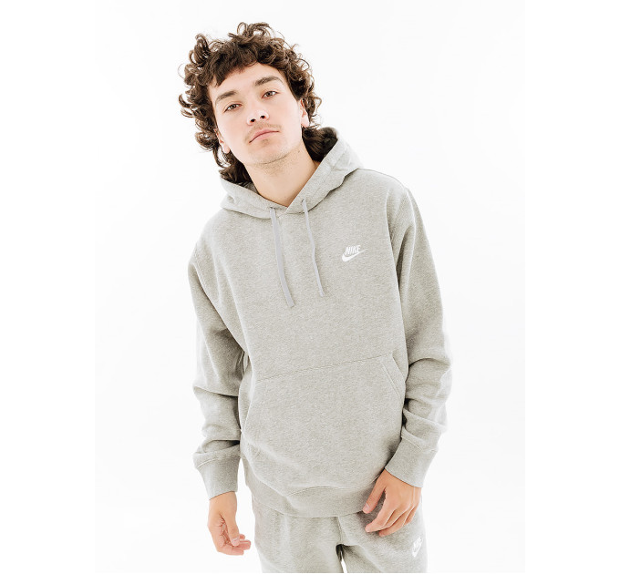 Чоловіча Толстовка Nike CLUB HOODIE PO BB Сірий 2XL (7dBV2654-063 2XL)