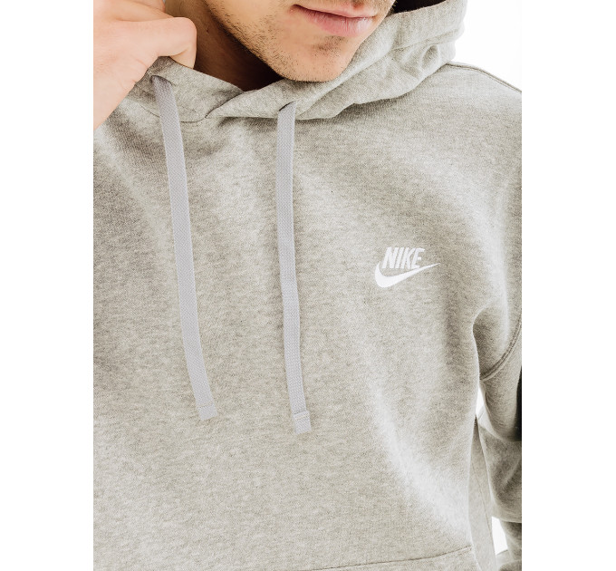 Чоловіча Толстовка Nike CLUB HOODIE PO BB Сірий 2XL (7dBV2654-063 2XL)