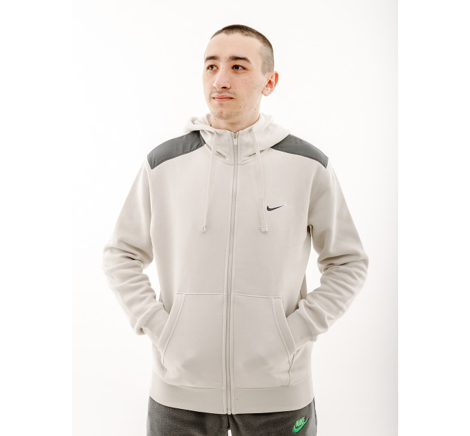 Чоловіча Толстовка Nike SP FLC FZ HOODIE BB Бежевий M (7dFQ8819-072 M)