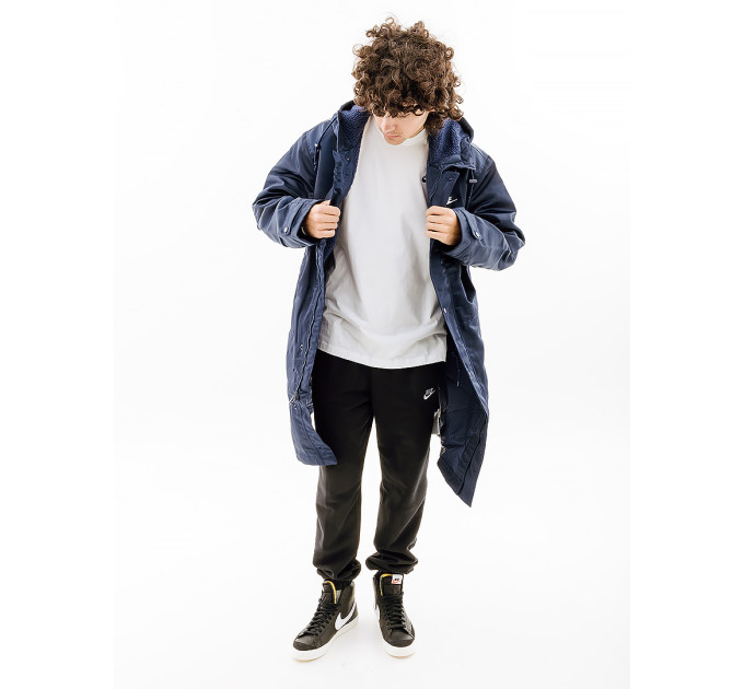 Чоловіча Куртка Nike CLUB STADIUM PARKA Синій 2XL (7dFB7320-410 2XL)