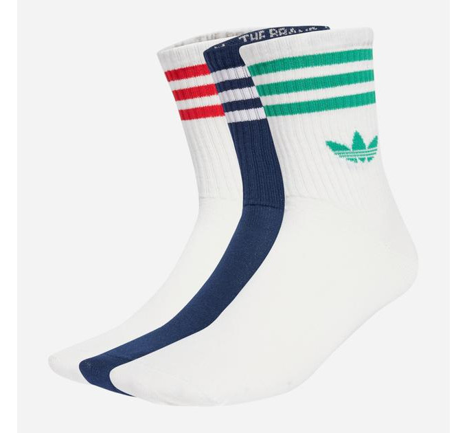 Шкарпетки Adidas 3S CREW S 3P білий, темно-синій Уні L (43-45) JV7408 L (43-45)